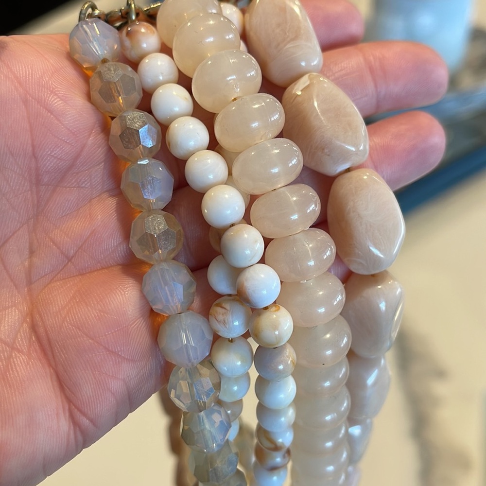 Light Pink/Neutral Statement Necklace - image 2